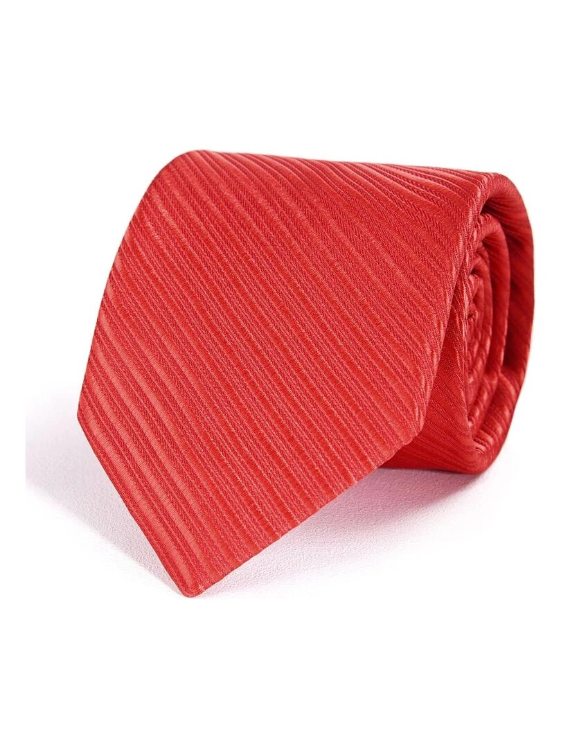 Cravate Faux Uni Fabriqué en Europe Rouge