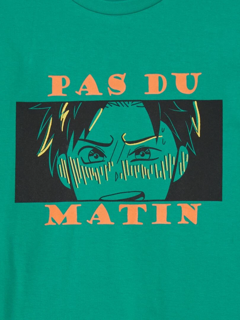 Tee shirt imprimé rayé   Bleu rayé