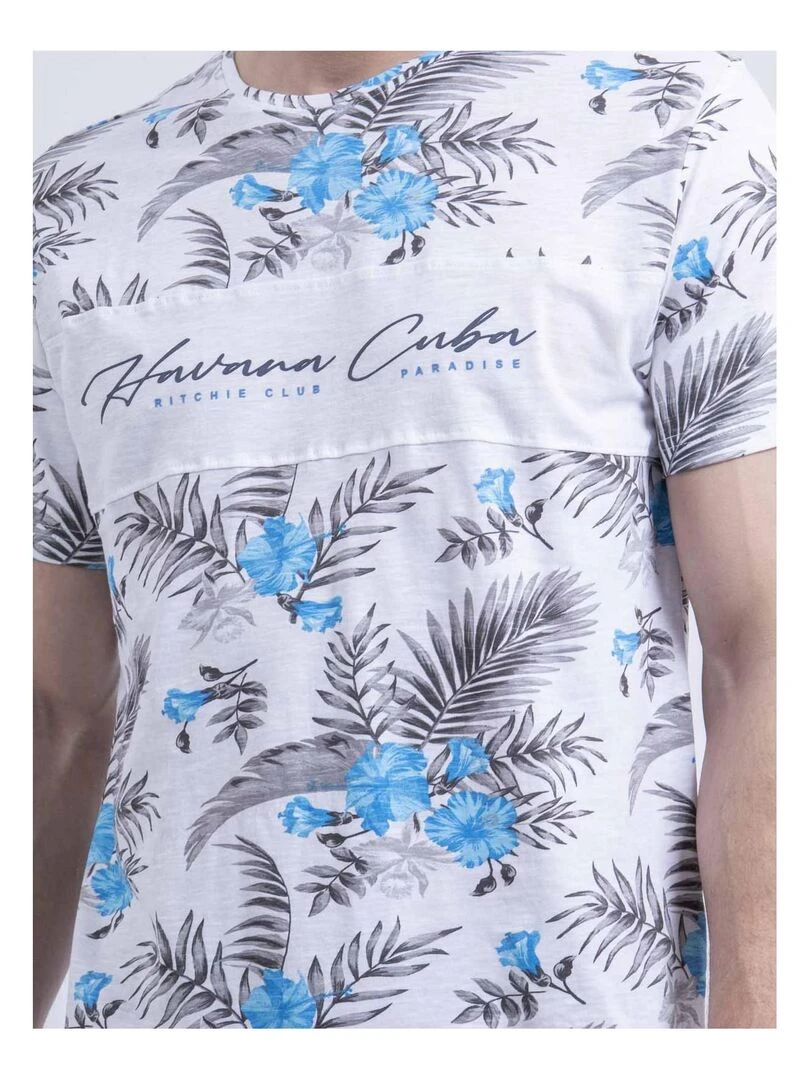 T shirt col rond NIRITIX   Bleu