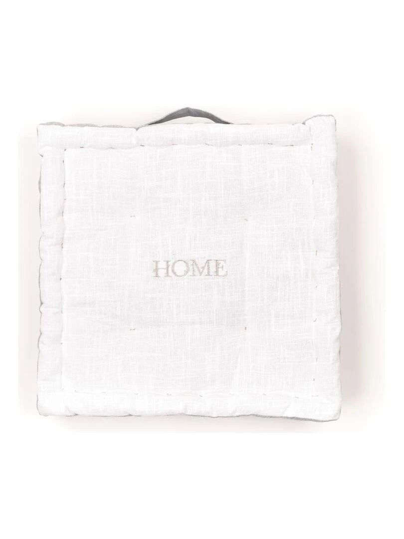 Coussin de sol avec broderies 'CHARME' 'TODAY' Gris