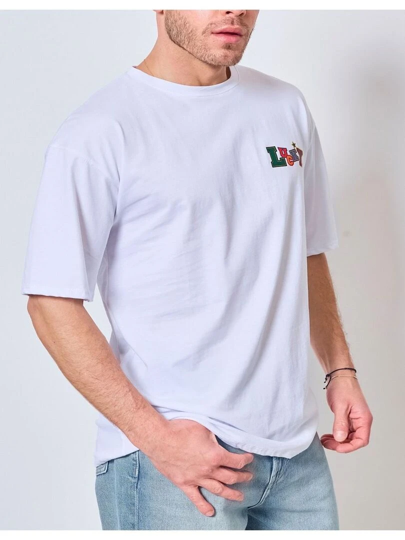 T Shirt à motifs Kebello Blanc Blanc