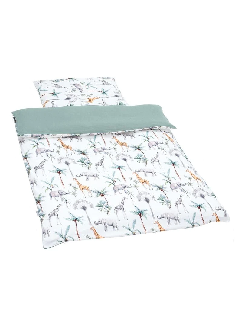 Couette et oreiller enfant prêt à dormir Safari Multicolore