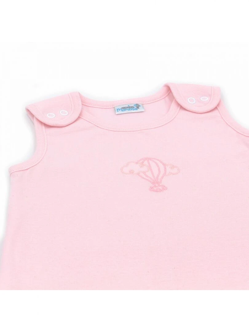 Gigoteuse Été Évolutive 3 6 mois Coton Bio couleur Pivoine   Rose clair