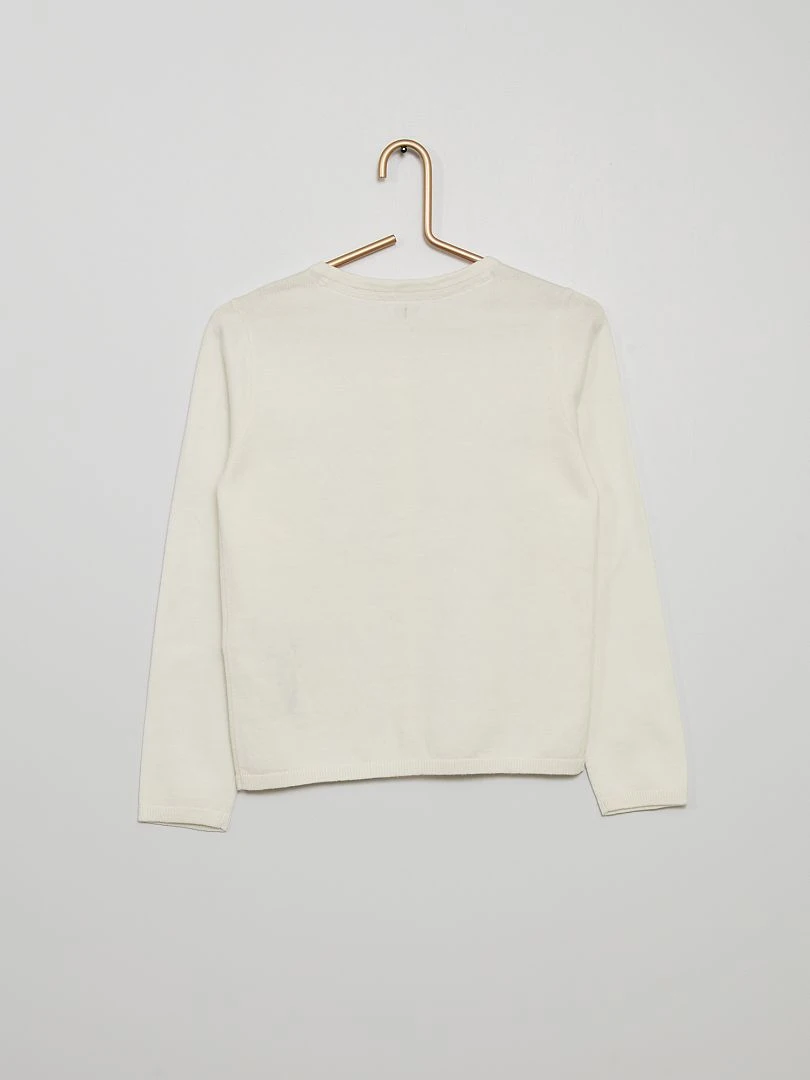Gilet en maille fine   blanc