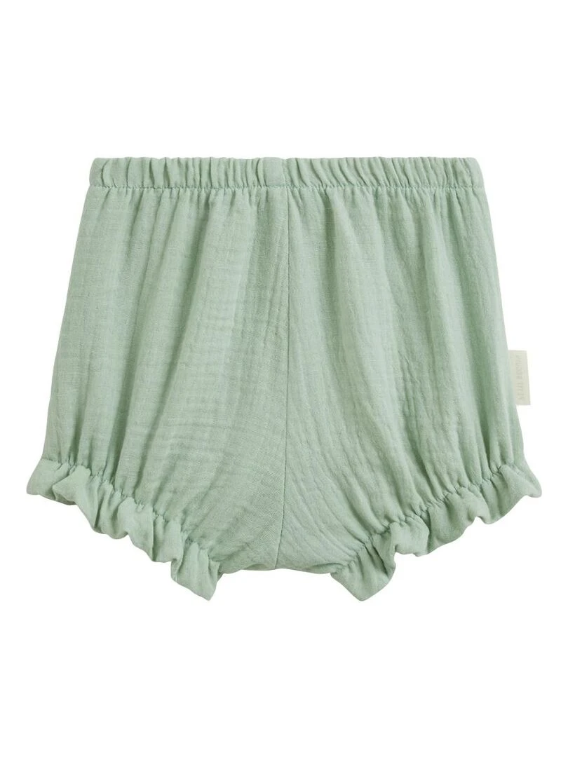 Lot de 2 bloomers bébé en gaze de coton Capucine   Ecru