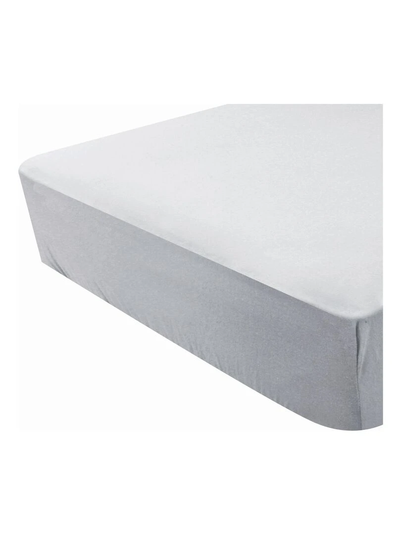Drap housse uni en jersey Gris perle