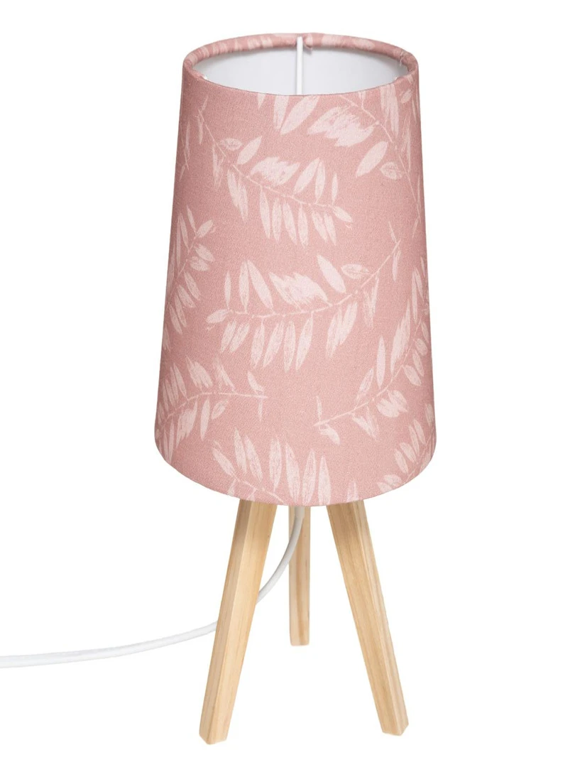 Lampe en bois rose H23.5 cm Rose