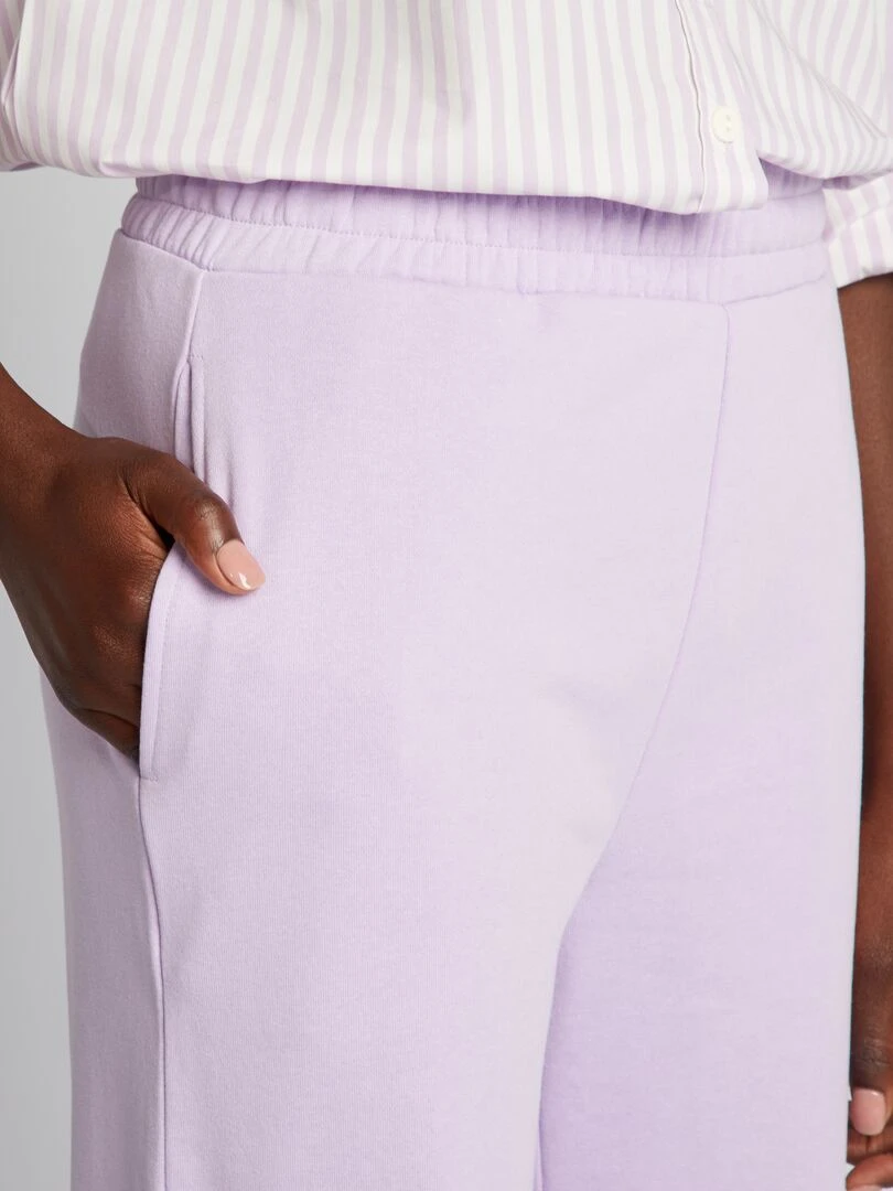 Jogging en molleton   Violet