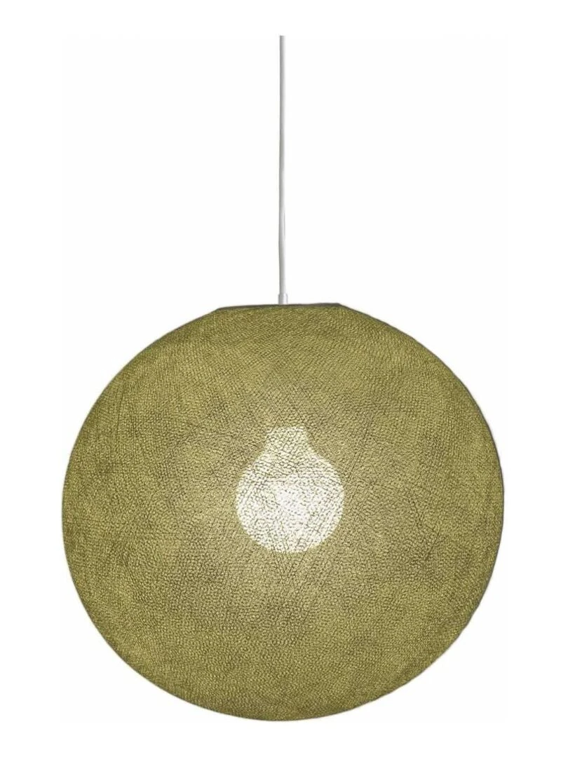 Abat jour Globe 67cm et suspension Kaki