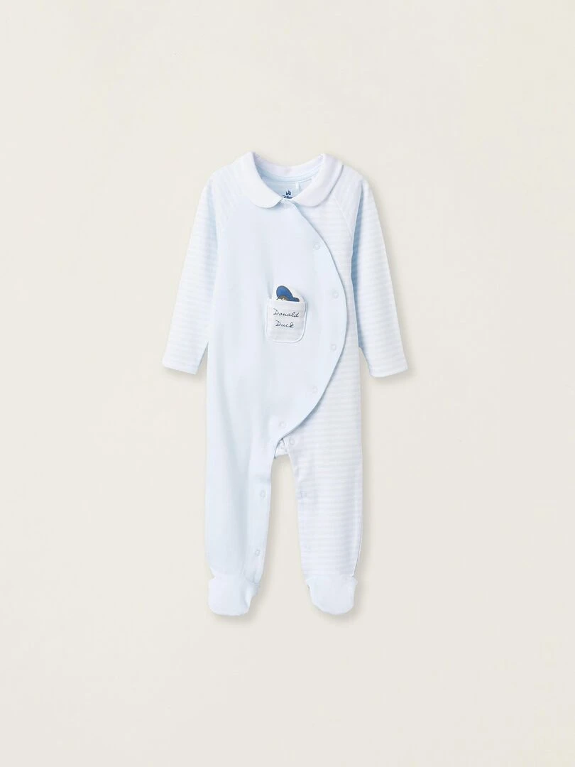 Grenouillère En Coton Pour Nouveau Né 'Donald Duck' DISNEY CLASSICS Bleu