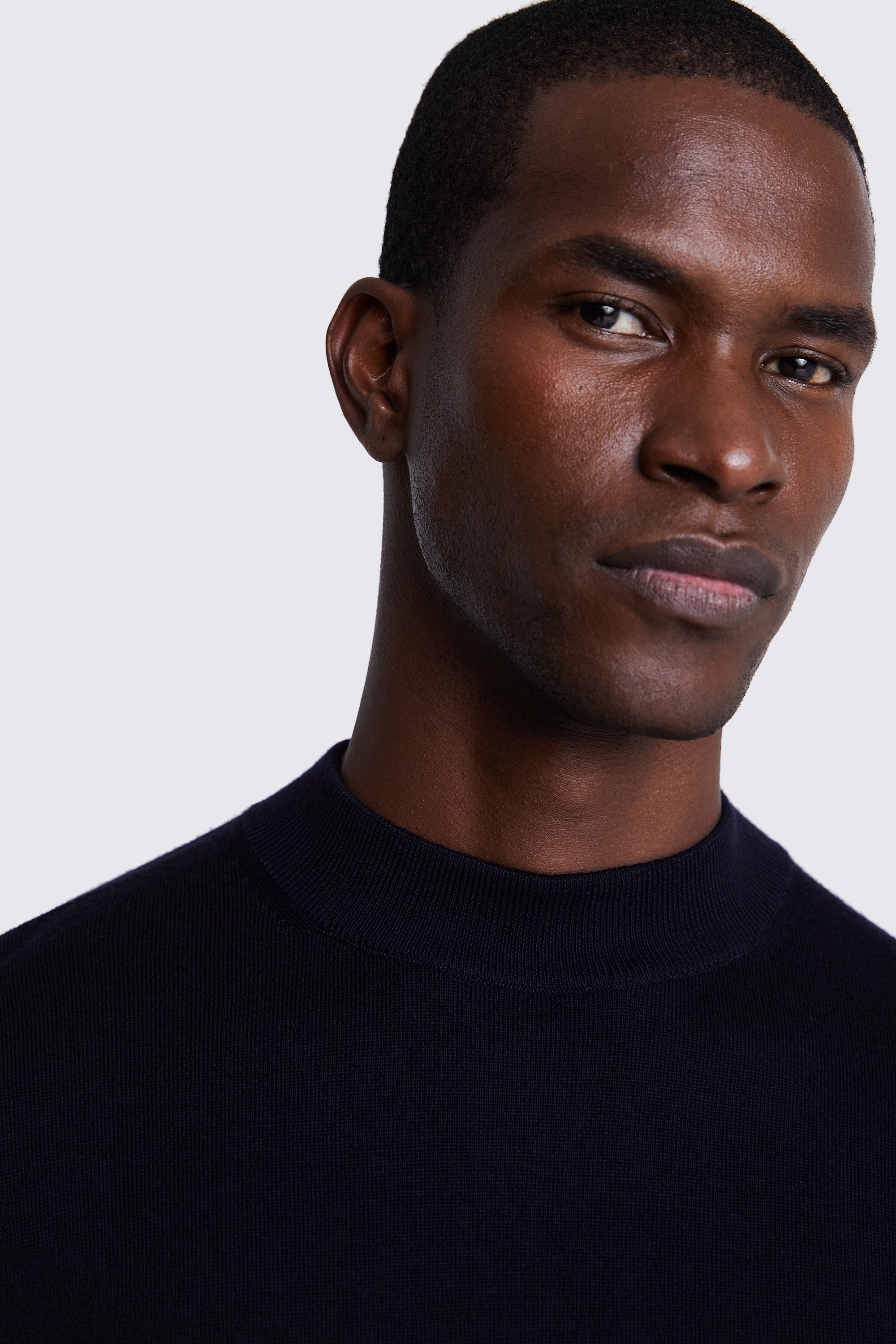 White Merino Mock-Neck Jumper   Buy Online at Moss