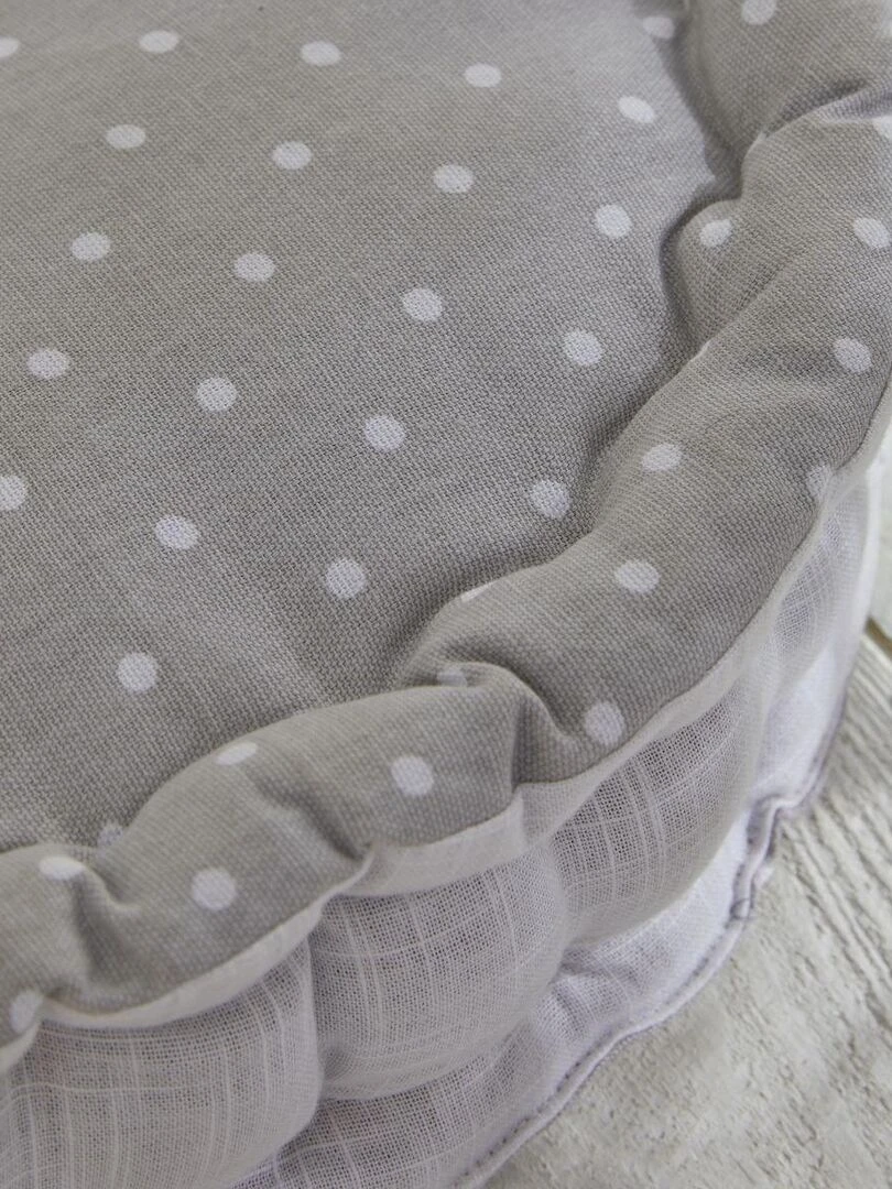 Coussin de sol imprimé 'CHARME' 'TODAY'   Gris clair