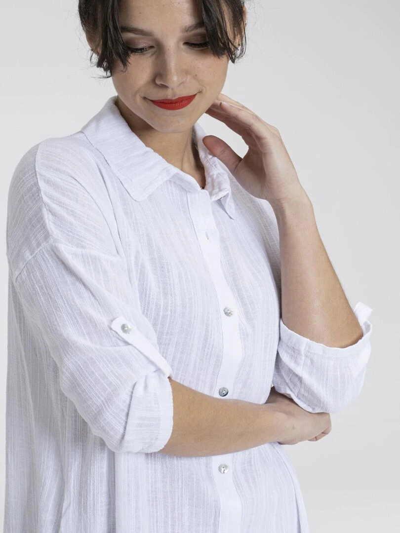 Robes chemise ROMANE   Gérard Pasquier   Blanc