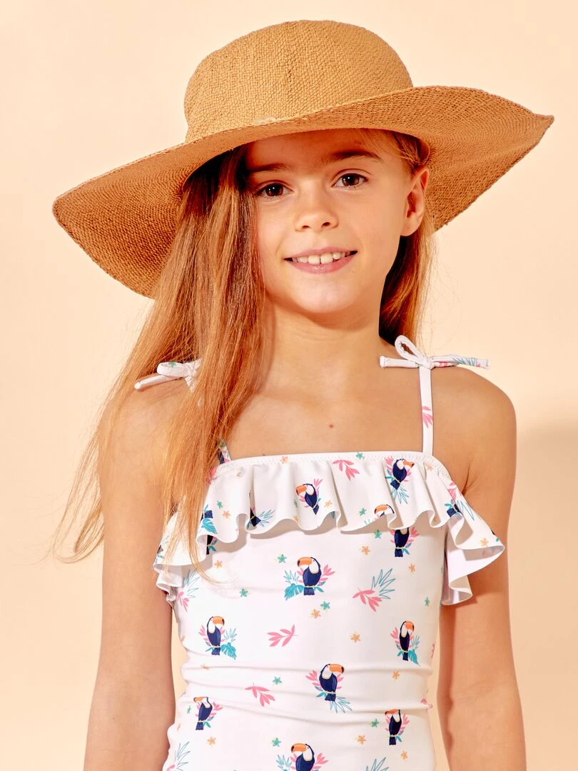 Chapeau avec perles   Beige