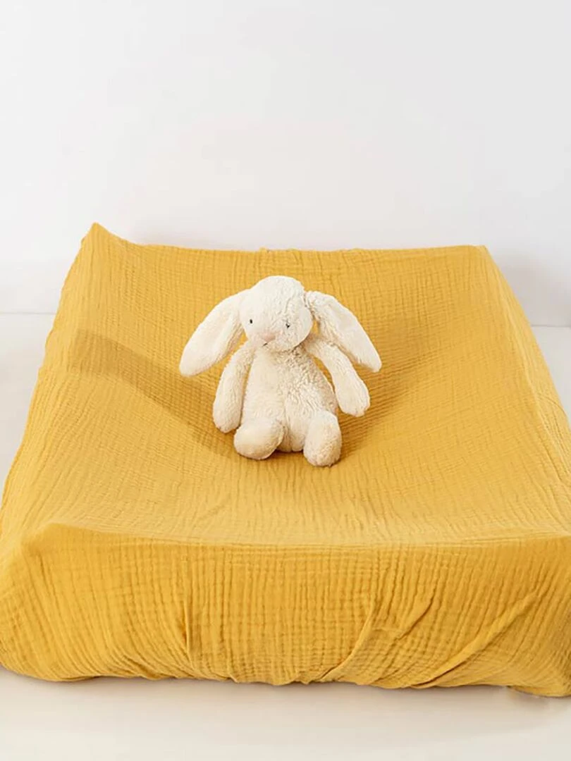 Housse de Matelas à Langer en Coton Bio Honey Beige