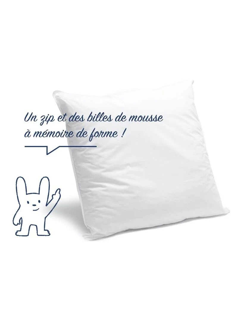 Bleu Câlin   Oreiller mémoire de forme mixte   Blanc