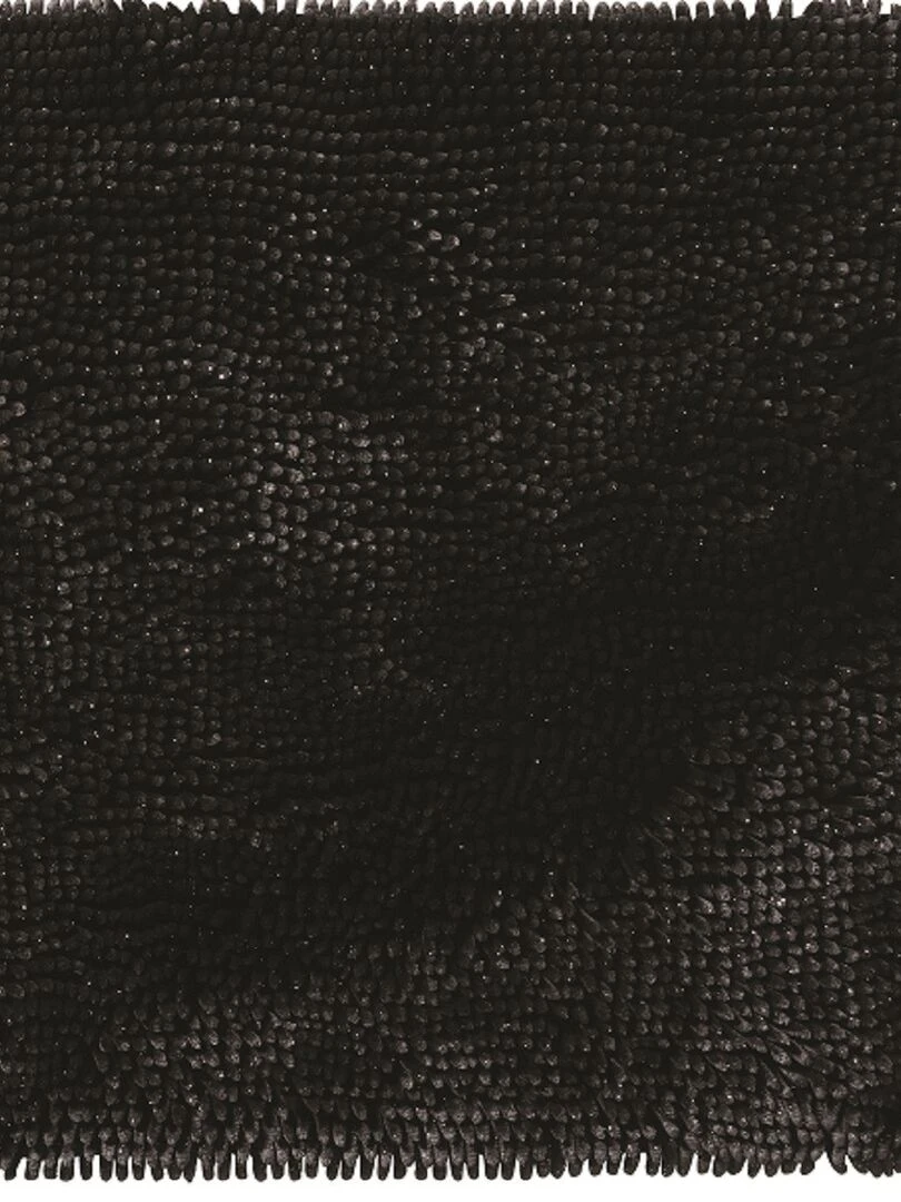 Guy Levasseur   Tapis de bain en polyester uni noir argenté   Noir