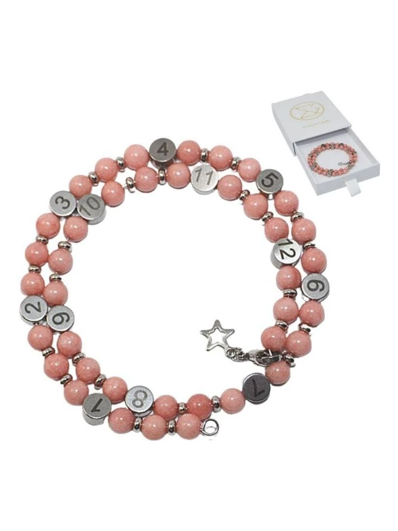 Bracelet d'allaitement Quartz Rose Teintée Rose
