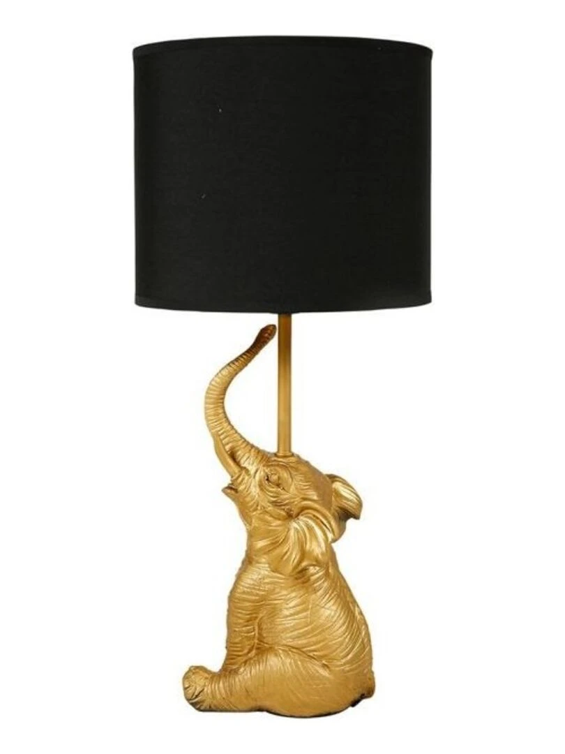 Lampe éléphant résine dorée Doré/or