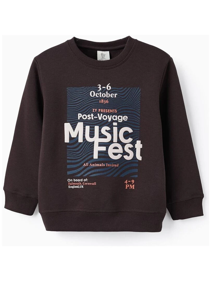 Pull pour Garçon 'Music Fest' DIFFERENT TOGETHER Gris foncé