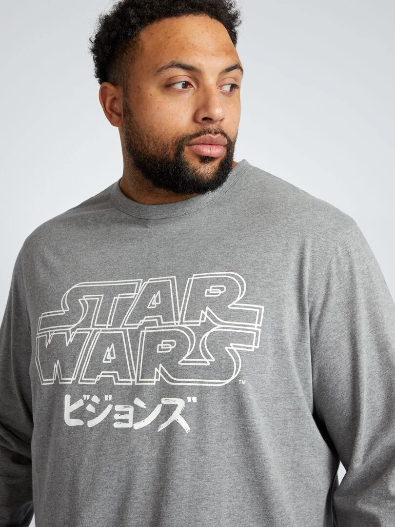 Pyjama long 'Star Wars' T shirt + pantalon   2 pièces   Gris