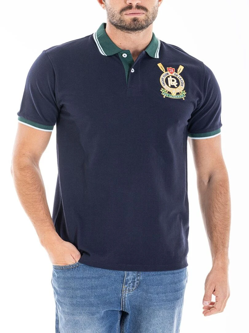 Polo yachting brodé CALLUM 'Rica Lewis' Bleu