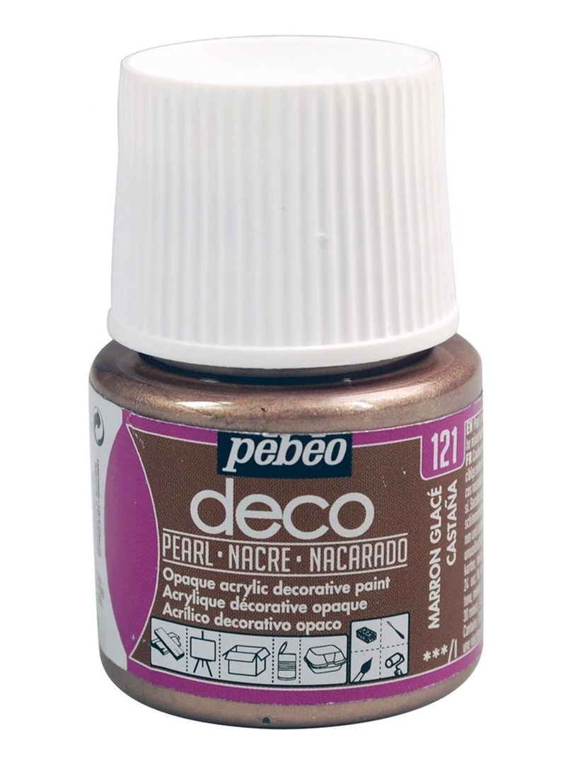 Peinture acrylique opaque nacrée Marron 45 ml N/A