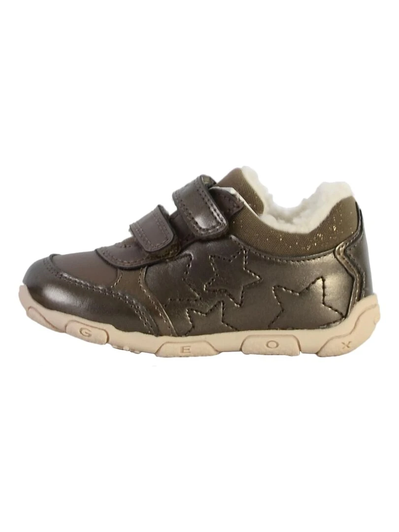 Basket Cuir Enfant Geox Balu Gris