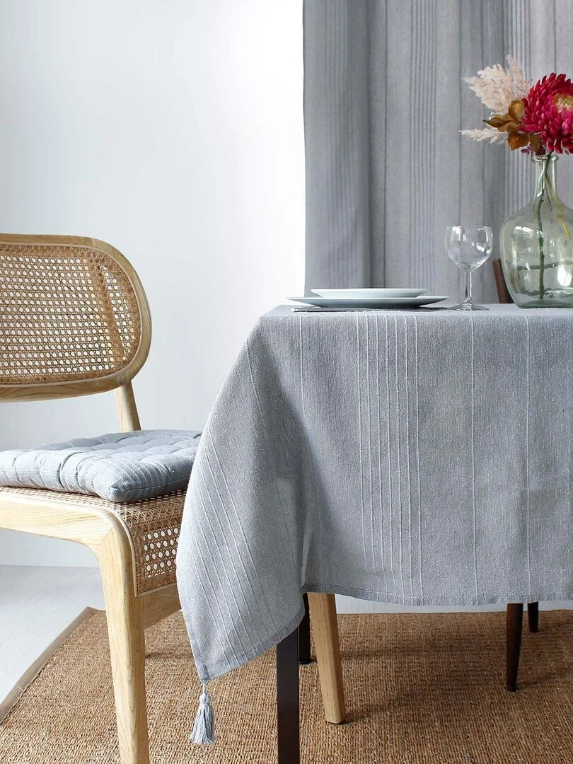 Nappe tendance en coton recyclé Gris clair