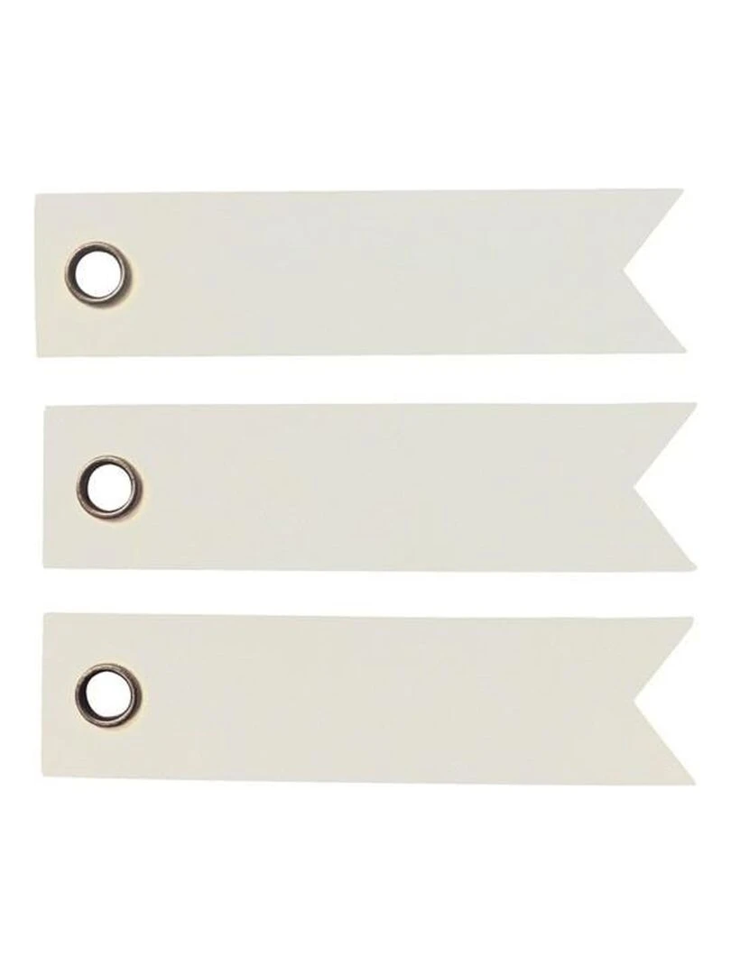 40 étiquettes blanches 5 cm Fanion N/A