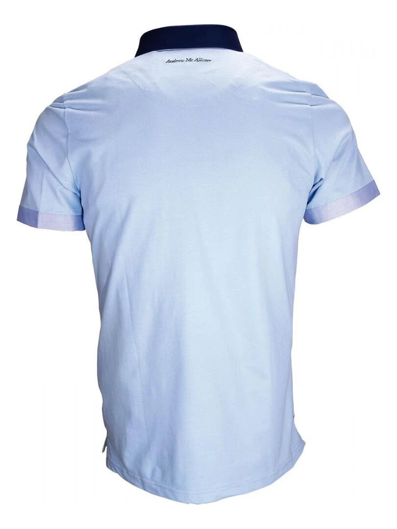 Polo brodé KYLE Bleu