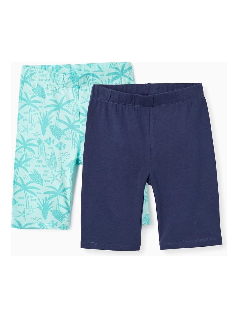 2 Shorts Moulants en Coton pour Fille 'Marine' EXPLORING AUSTRALIA Vert clair