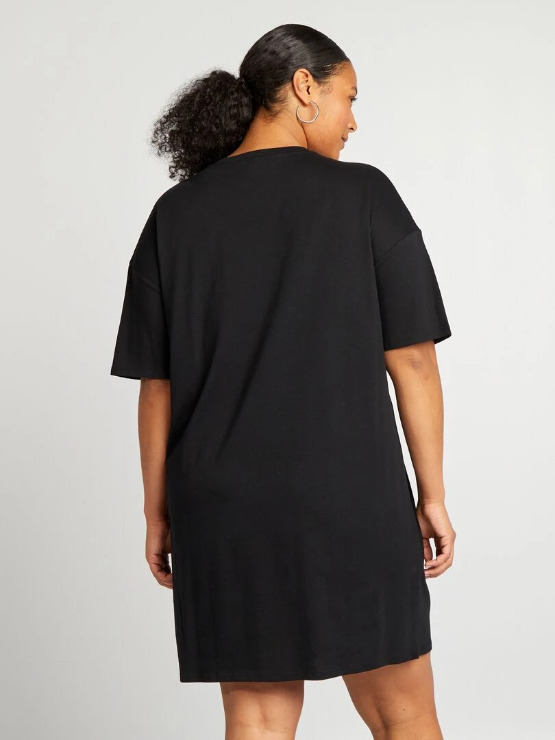 Robe tee shirt large   noir