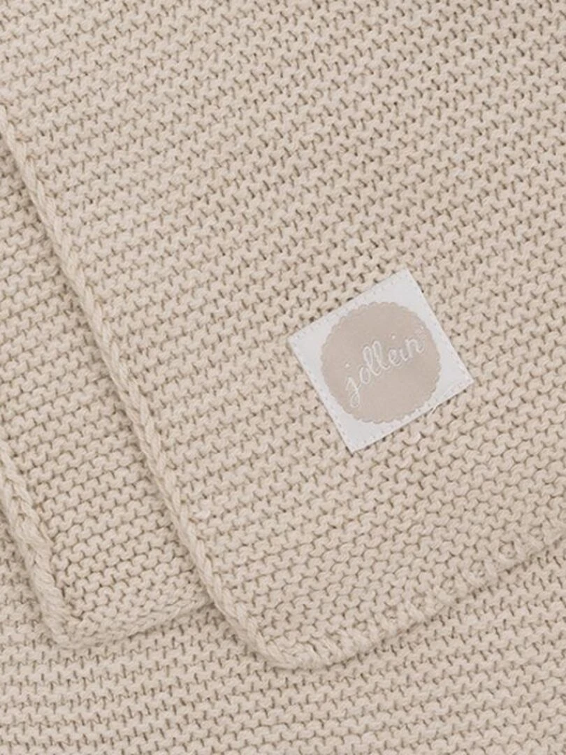 Couverture bébé en coton Basic knit nougat (75 x 100 cm) Beige