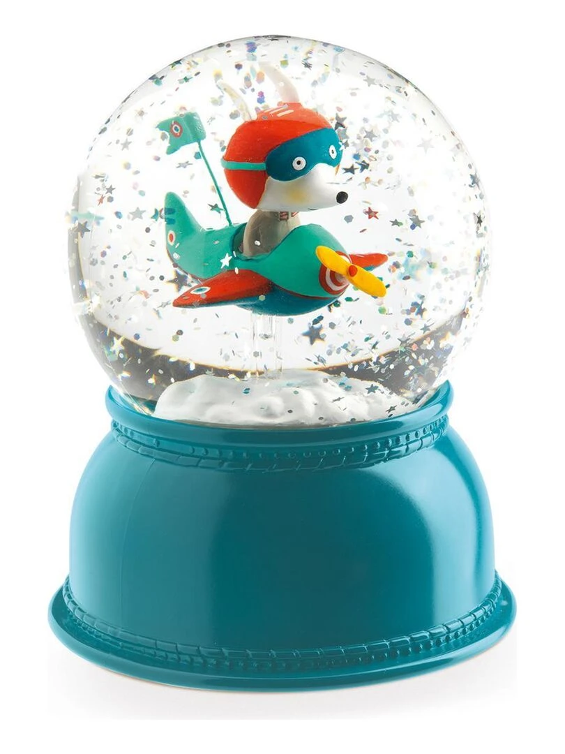 Veilleuse Boule à neige : Avion Blanc