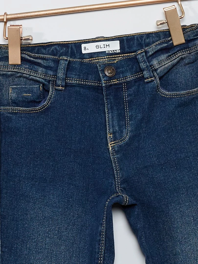 Jean slim à taille ajustable   Brut