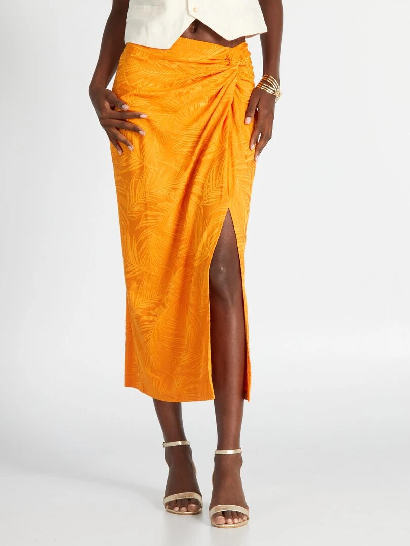 Jupe longue Orange