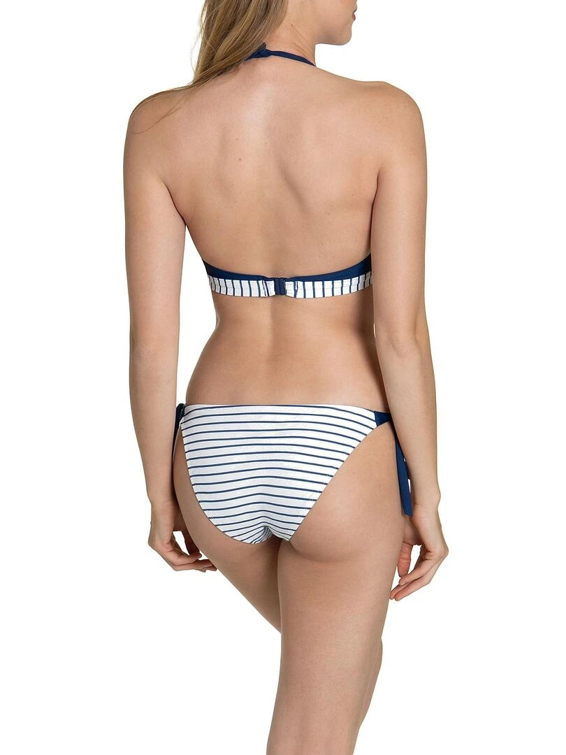 Bas maillot slip de bain à nouettes Puerto Rico   Bleu marine