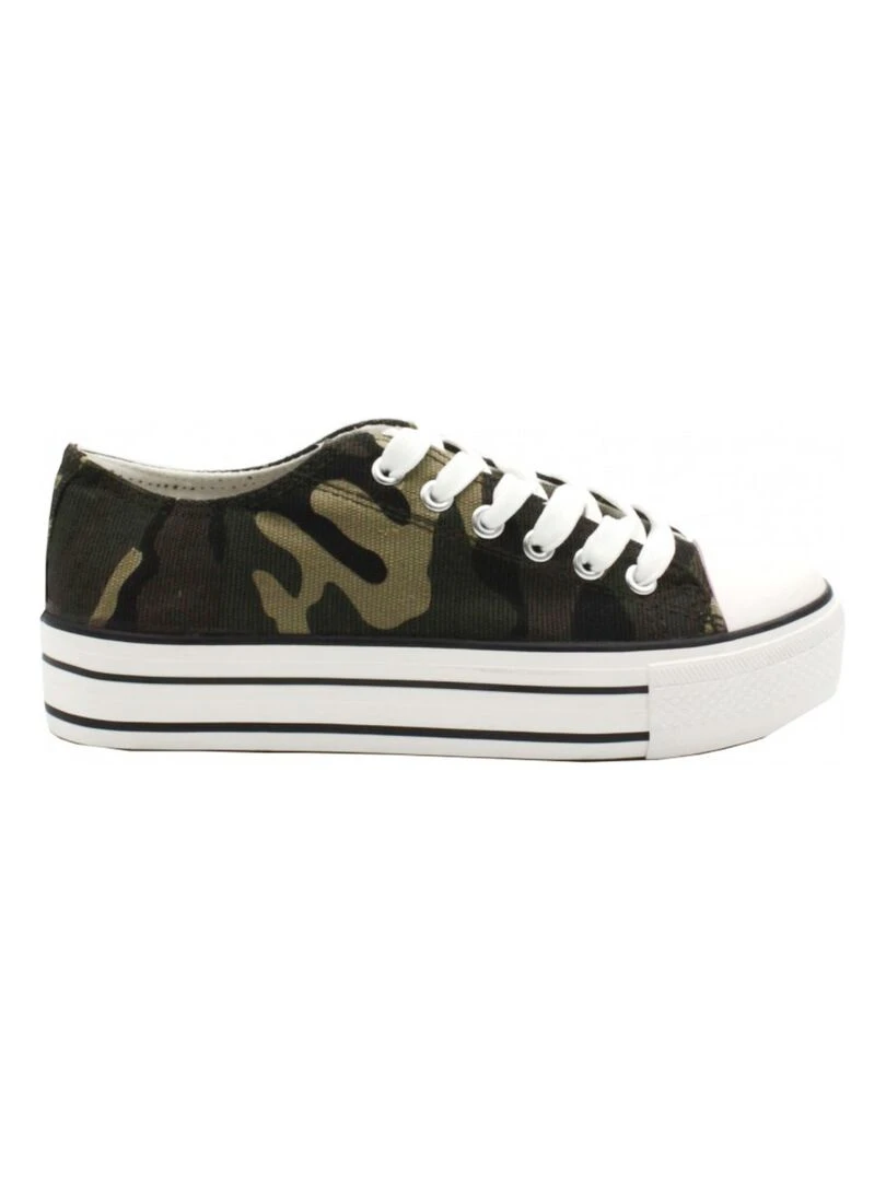 Baskets basses Kebello Kaki