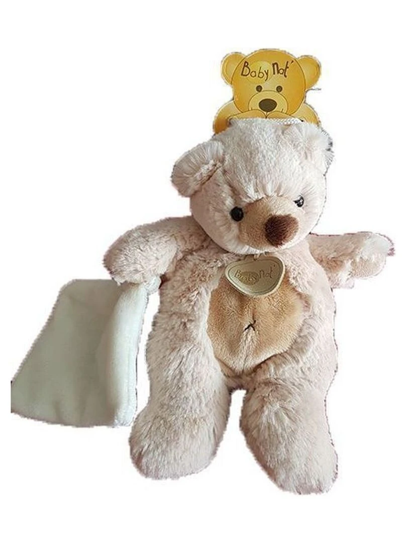 Doudou Babynat Ours Marron Ourson calin mouchoir Pantin Marron