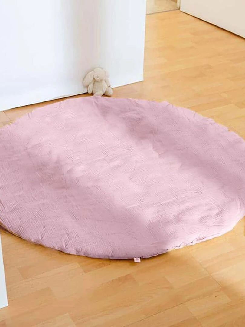 Tapis d'Eveil Havane en Coton Bio Rose   Rose