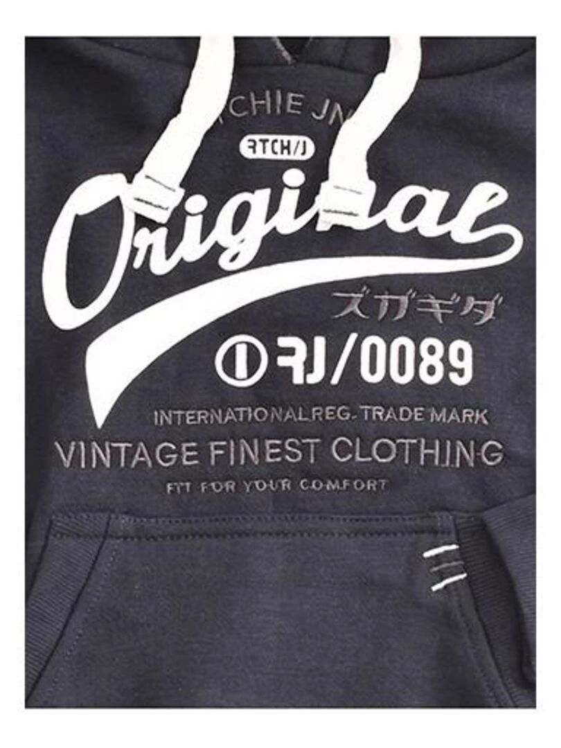 Sweat capuche WARLUZ J   Bleu marine