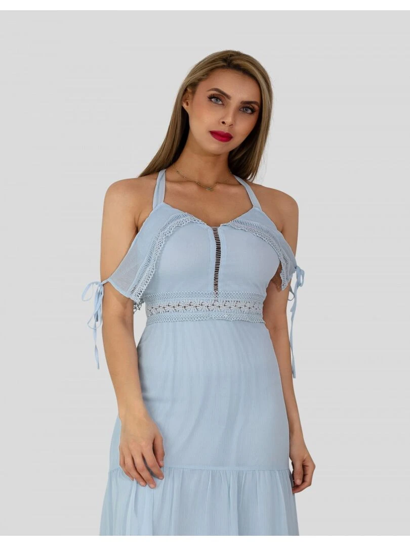 Robe longue Kebello Bleu