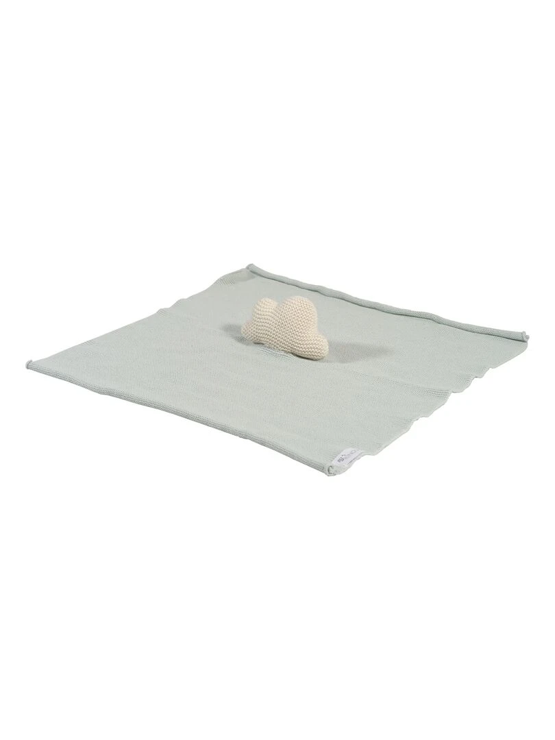Tissu câlin hochet en coton nuage   Blanc