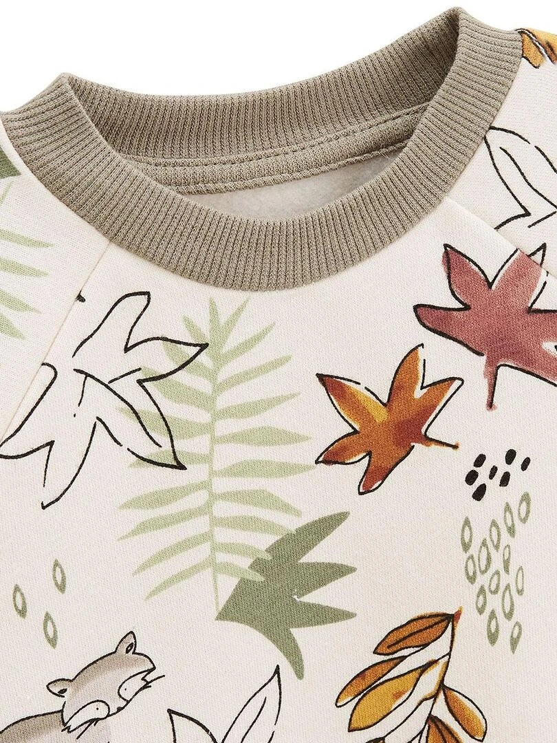 Sweat shirt bébé en molleton Ottawa   Ecru