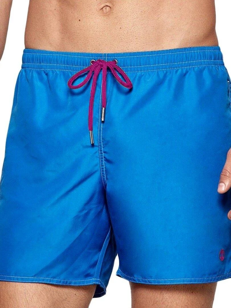 Boxer imprimé carreaux en lyocell I am Dew   Bleu