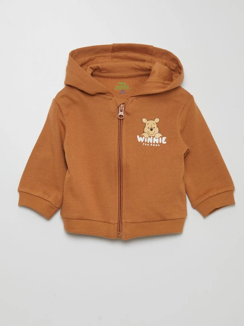 Sweat zippé à capuche 'Winnie' de 'Disney' Marron