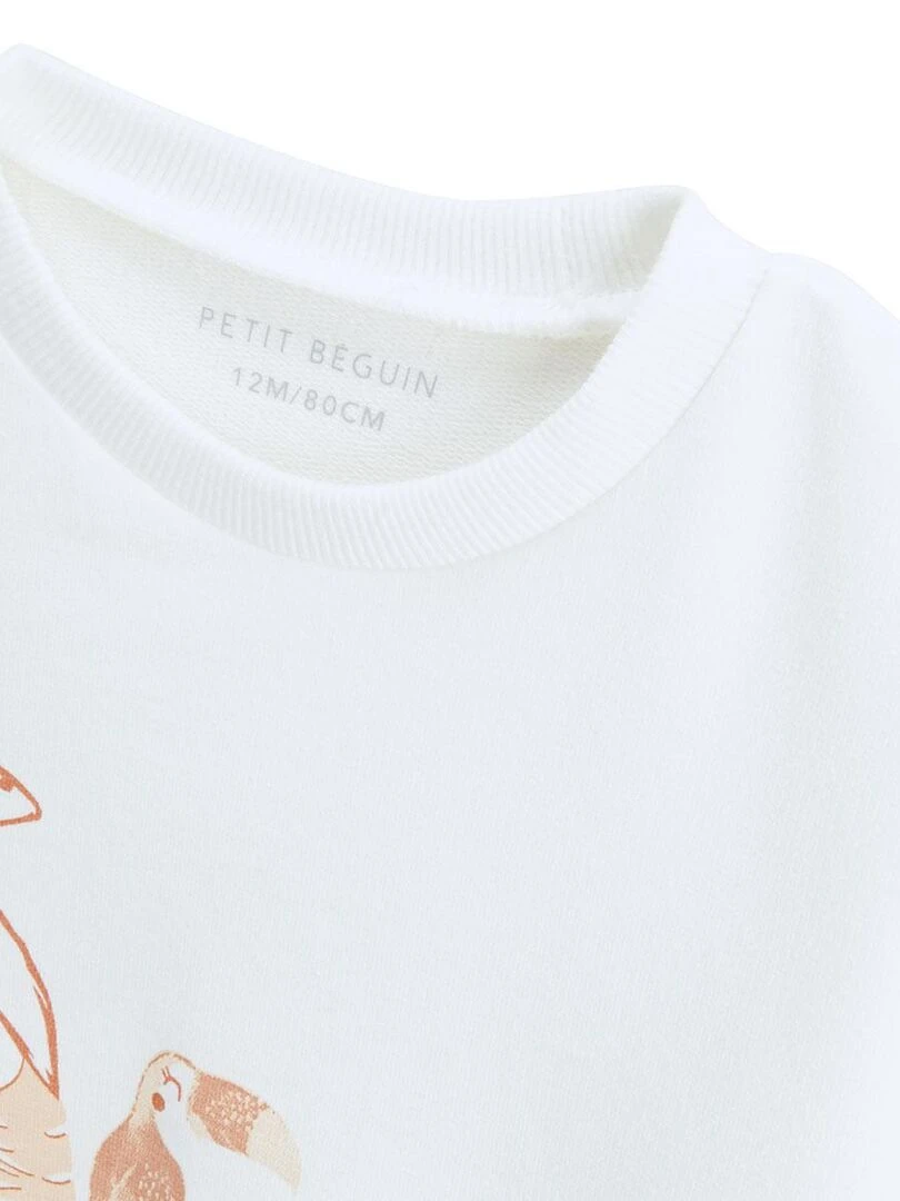 Sweat shirt bébé Para   Ecru