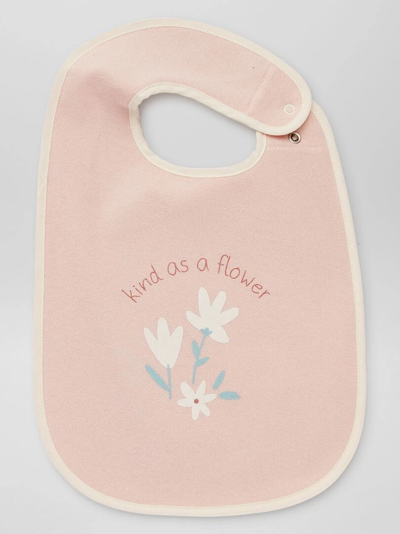 Lot de 5 bavoirs éponge   Rose/beige