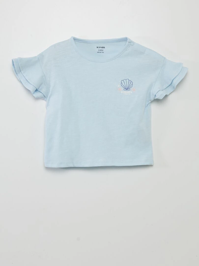 Ensemble pyjama short + t shirt   2 pièces   Blanc